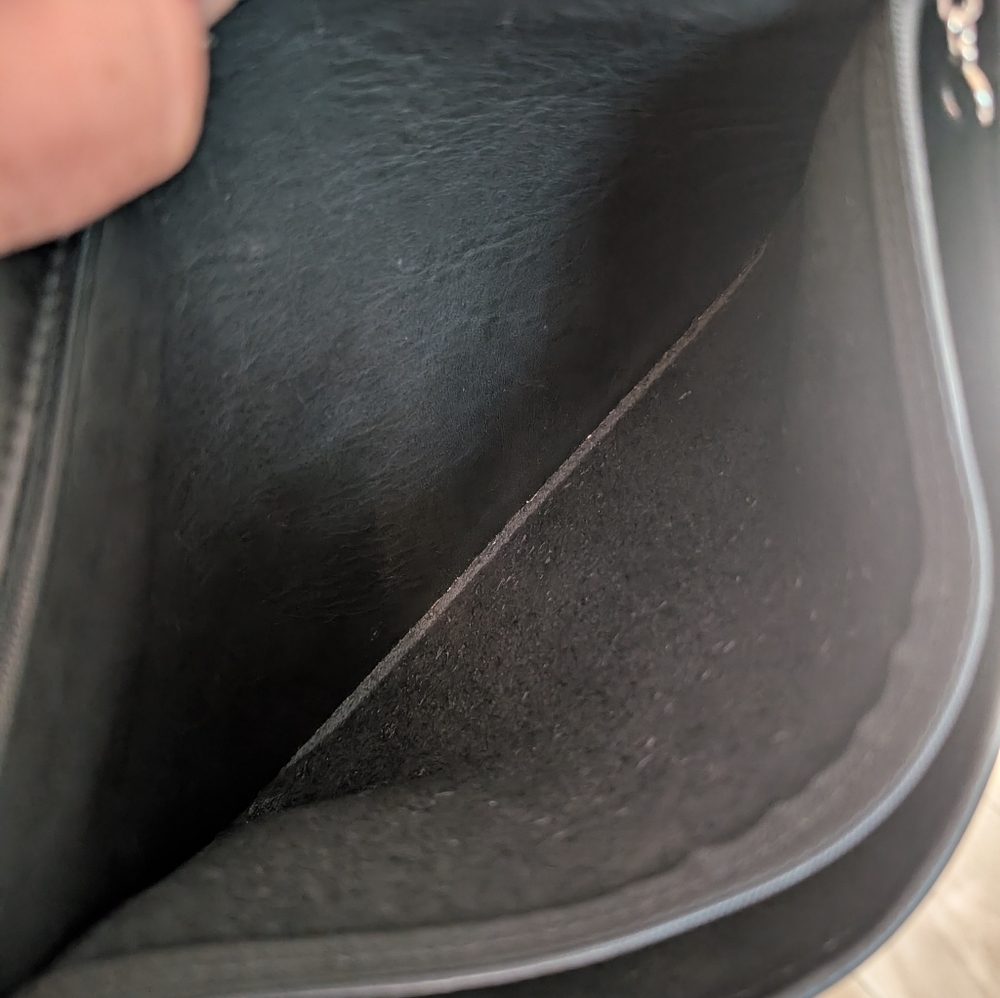 Coach Vintage Hippie Flap Saddle Soft Black Leather Large Crossbody Bag 9134 - Picture 14 of 14
